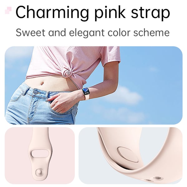 Smart ur med blodtryk, puls Pink