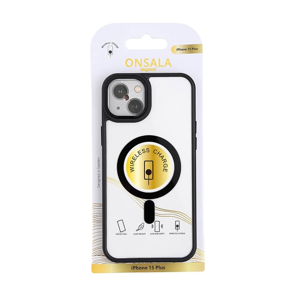 Mobildeksel Bumper MagSeries Black & Clear - iPhone 15 Plus
