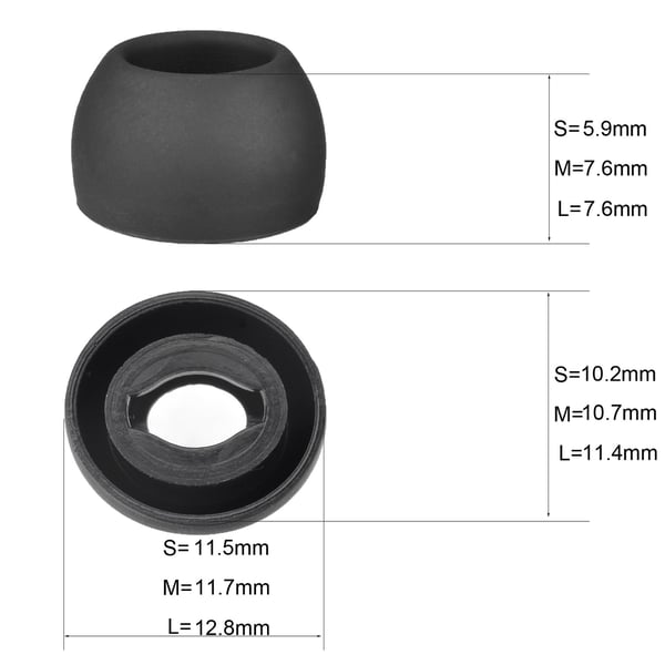 Hetter til ørepropper, TWS Samsung Galaxy Buds Pro, 6 par Purple