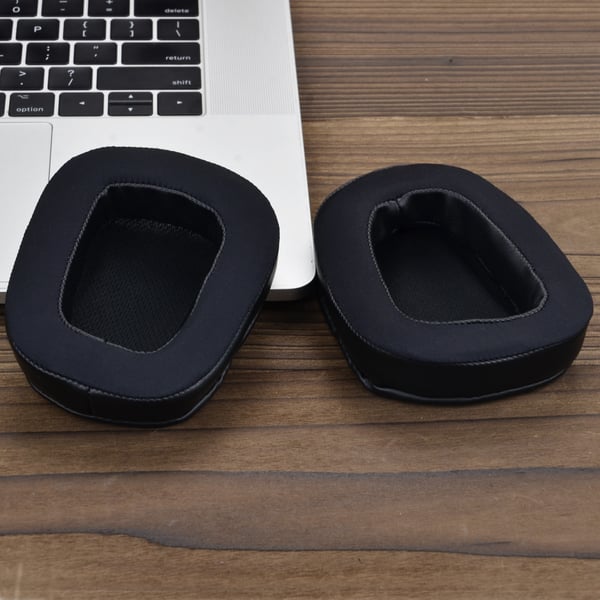 Erstatningsørepuder med Memory Foam ørepudebetræk til Logitech G633/G933 Black
