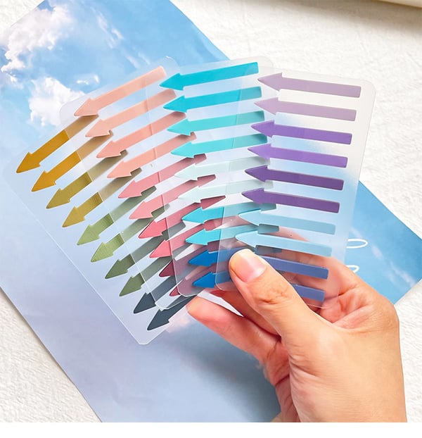 Transparenta Sidmarkörer, 200-pack MultiColor