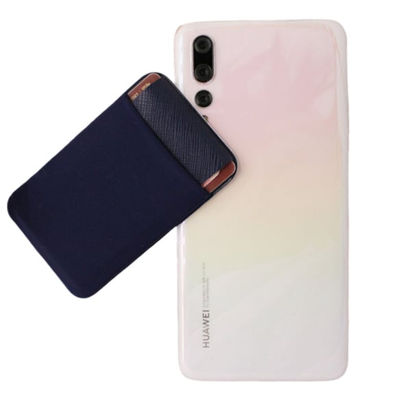 Mobiltelefonkortholder lommeklistremerke Stretchy lycra for baksiden av telefonen Blue