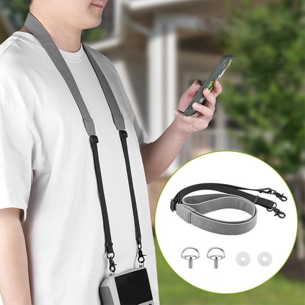 PU-controllertilbehør Skulderstrop, RC-strop til DJI RC 2/Pro Grey