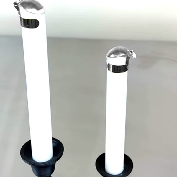 Automatisk slukker av stearinlys i 4-pakning Silver