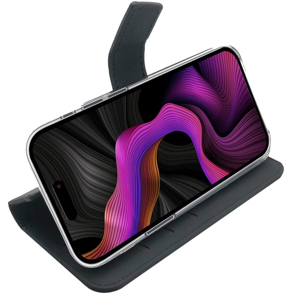 Wally Wallet Case iPhone 15 Plus Black