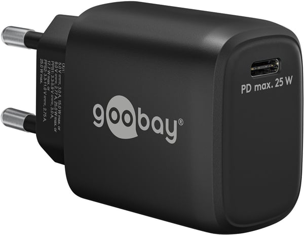 USB-C™ PD GaN -pikalaturi (25 W) musta