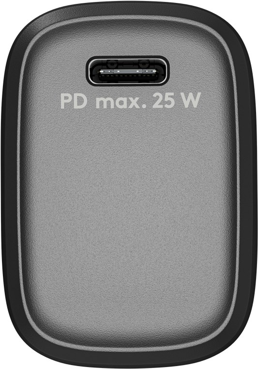 USB-C™ PD GaN -pikalaturi (25 W) musta
