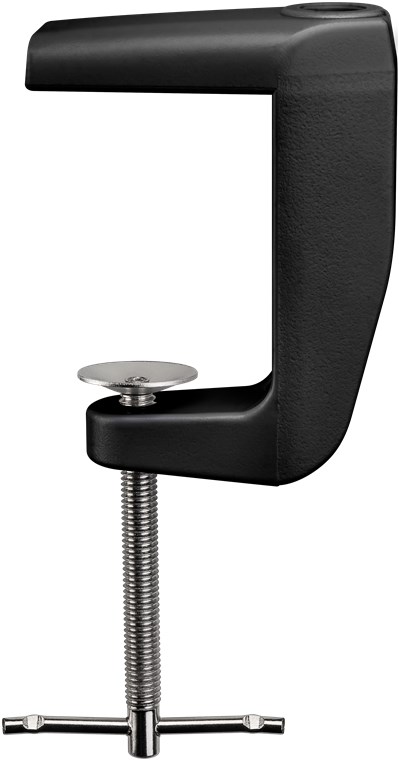 Reservebordklemme til luplamper med leddelt arm, sort