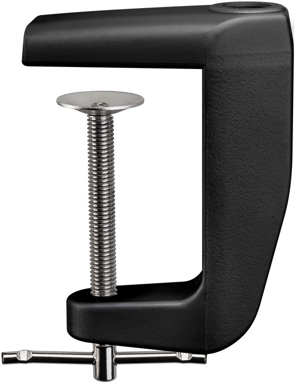 Reservebordklemme til luplamper med leddelt arm, sort
