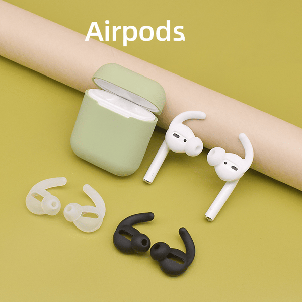 Ørekroker ørepropper for bedre feste av AirPods/AirPods 2 Transparent