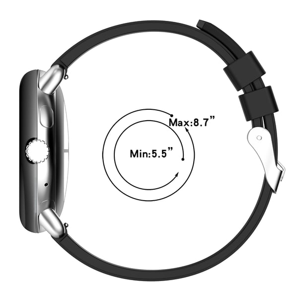 Vaihtokellon hihna Google Pixel Watchille 1/2 Black