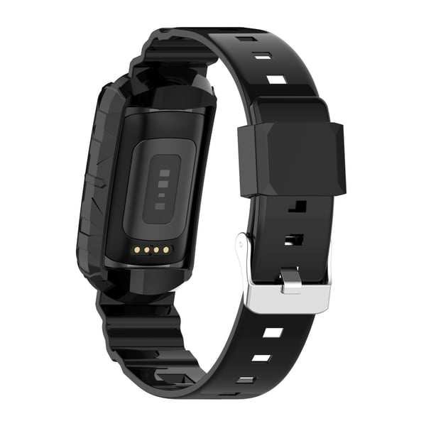 Silikone urrem til Fitbit Charge 6/5/4/4 SE/3/3 SE Black