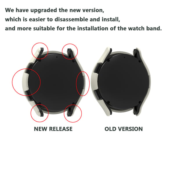 Veske med skjermbeskytter til Samsung Galaxy Watch 4/5 40 mm White