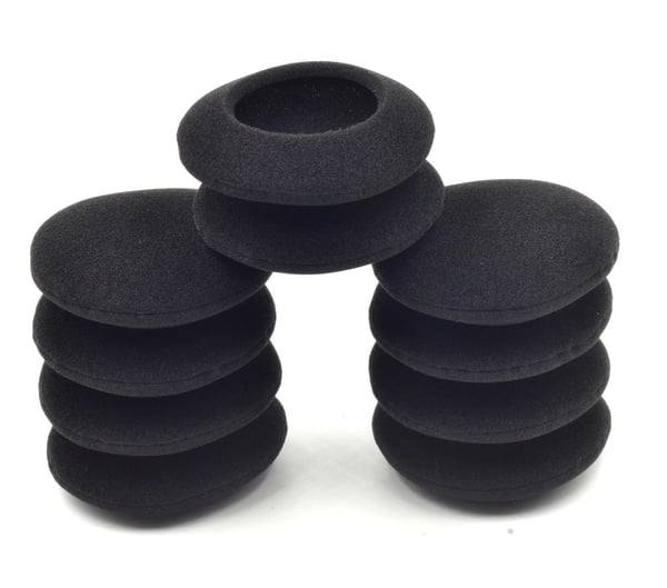 5 par øreputer for øretelefoner Black 48mm
