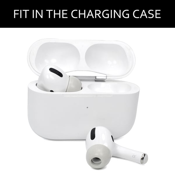 Erstatningsøretips av minneskum for Airpods Pro Headphones 3 par Grey