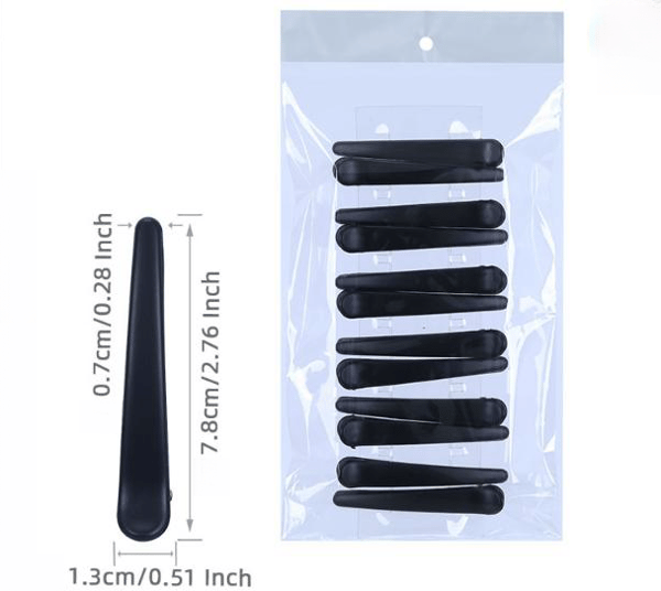 Professionel Frisørsalon Hårnåle Sort Plastic Single Prong Black 2 7,8 cm