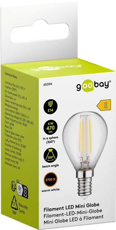 LED Mini Globe med glödtråd, 4 W