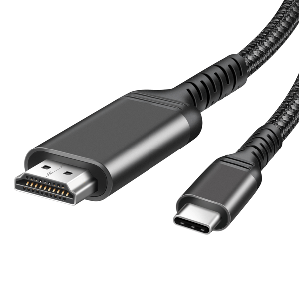 4K 60Hz adapterkabel USB C til HDMI-kabelkonverter Black 2 200 x 0.93 cm