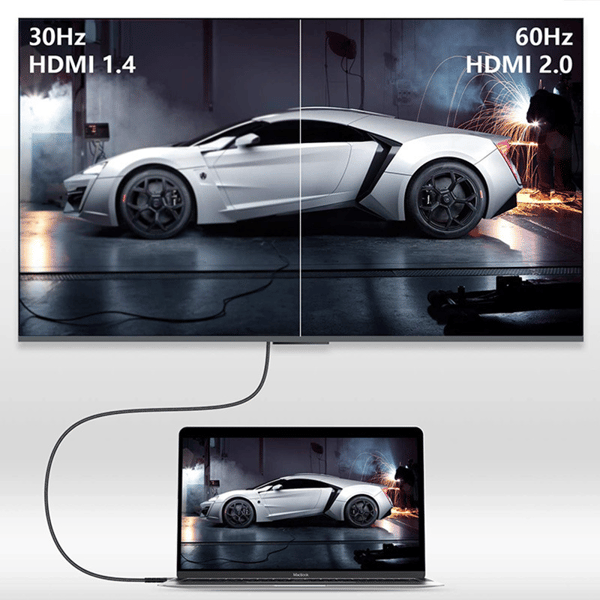 4K 60Hz adapterkabel USB C til HDMI-kabelkonverter Black 2 200 x 0.93 cm