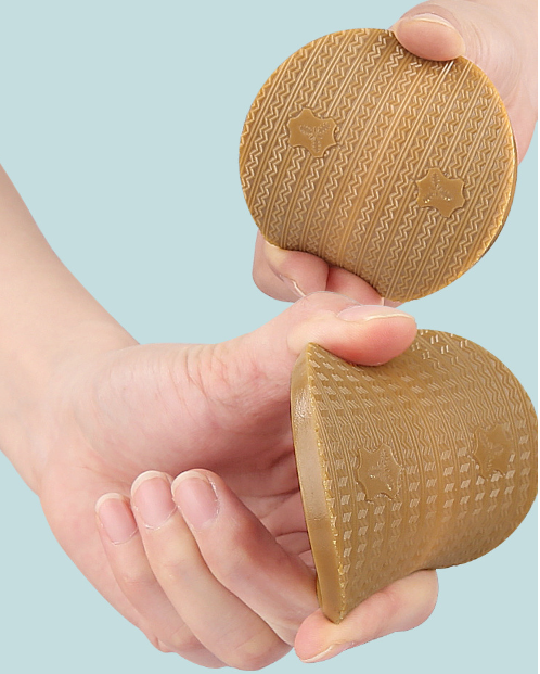 Skosålebeskyttere, skobunn og hæl anti-skli grip pads 1 par Brown S