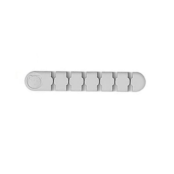 Selvklebende kabelholder / kabelfordeler med 6 spor White