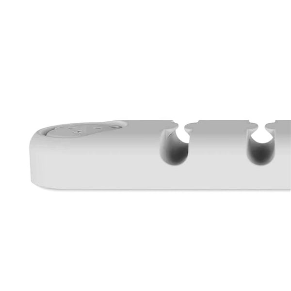 Selvklæbende kabelholder, kabelclips med 6 slidser White