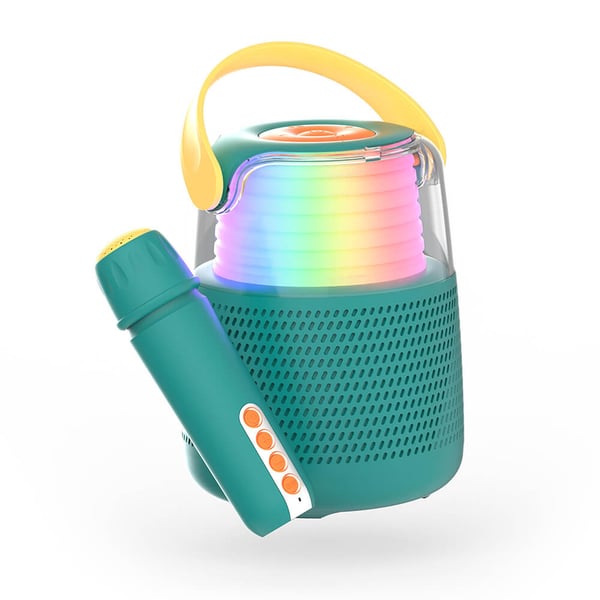 Højttaler Karaoke Kit Mic LED Blå