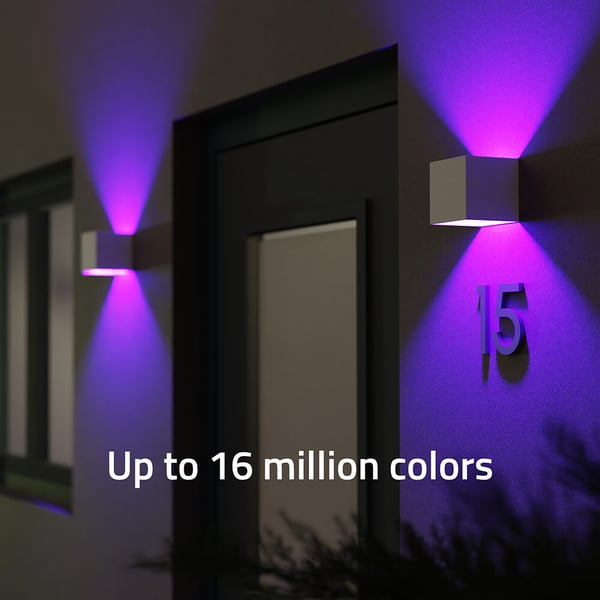 Smart Vegglampe Innendørs og Utendørs RGB CCT Hvit