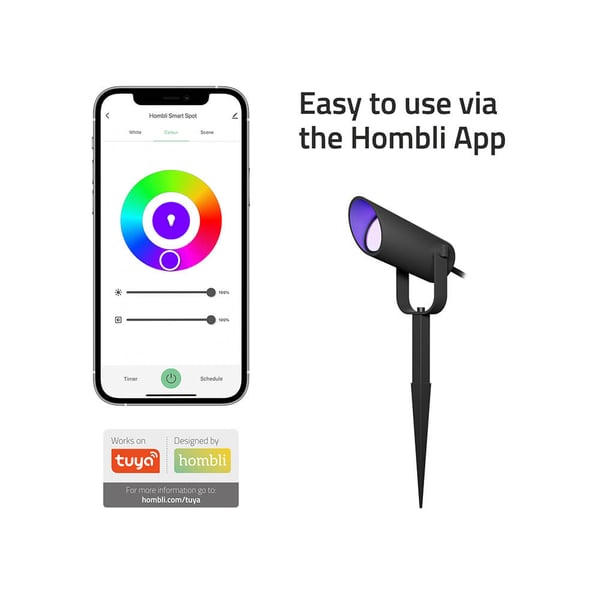Smart Utendørs Spotlight 1-pak RGB CCT Svart
