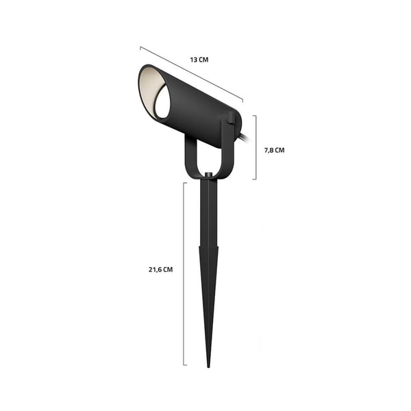 Smart Utendørs Spotlight 1-pak RGB CCT Svart