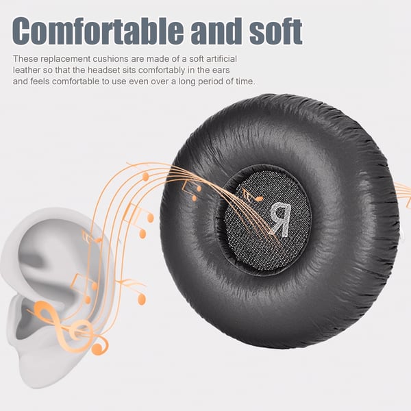 Erstatningsøreputer for JBL TUNE 600 BTNC TUNE 600 BT NC T600 Black