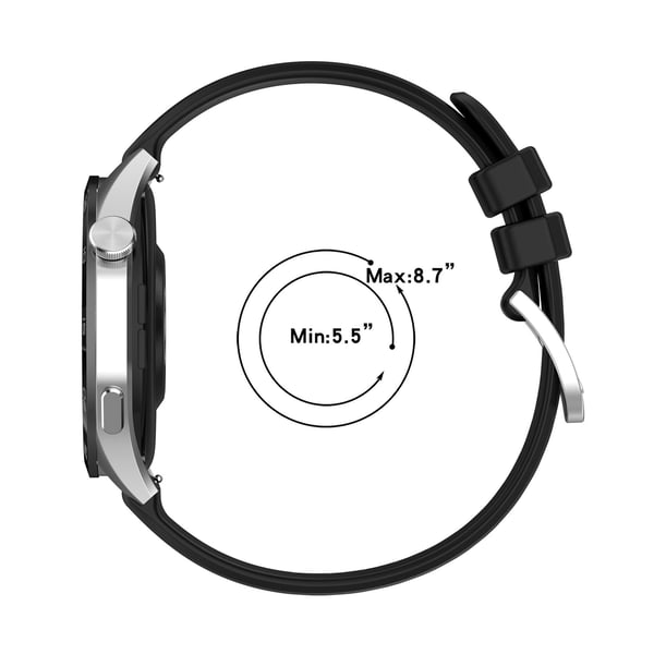 18 mm silikonrem, Huawei Watch GT 4 41 mm, Garmin Venu 3S, LG Watch Black