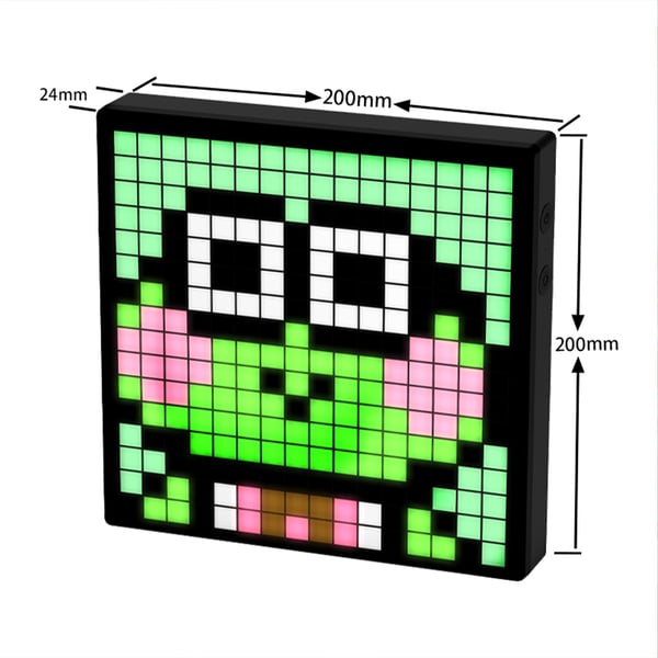 LED-pixelskärm Anpassat textmönster Animation Programmerbara displaylampor Black