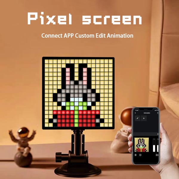 LED-pixelskärm Anpassat textmönster Animation Programmerbara displaylampor Black