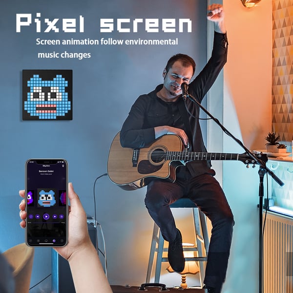 LED-pixelskärm Anpassat textmönster Animation Programmerbara displaylampor Black