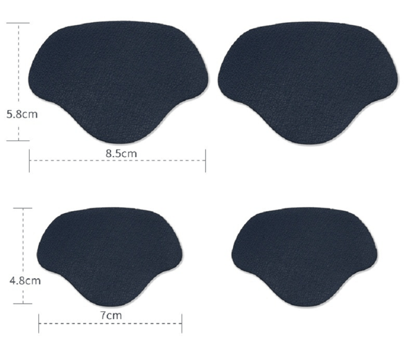 Hælbeskyttelse / lapper for skoreparasjon 2 størrelser Blue 2-pack