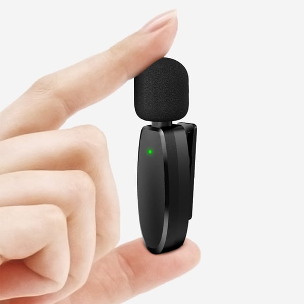 Trådløs lavaliermikrofon, clip-on mikrofon til optagelse, TikTok, Live Stream