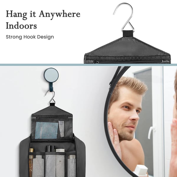 Toalettmappe med smart opphengingsløsning Black