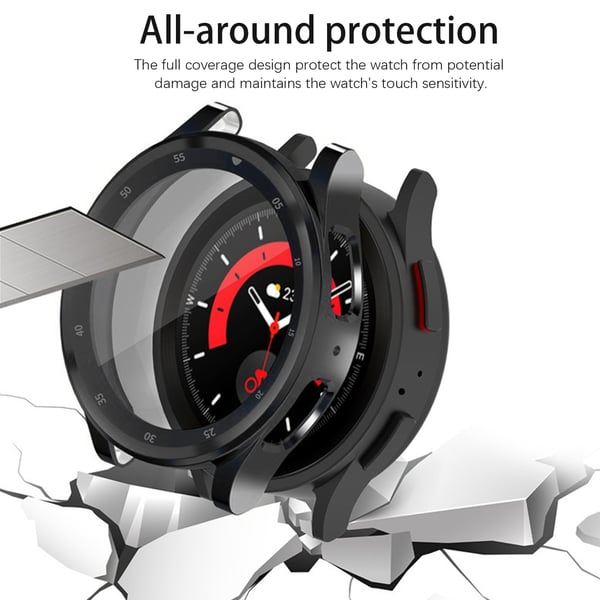 Full-dekkende beskyttelsesveske til Samsung Watch 5 Pro Black