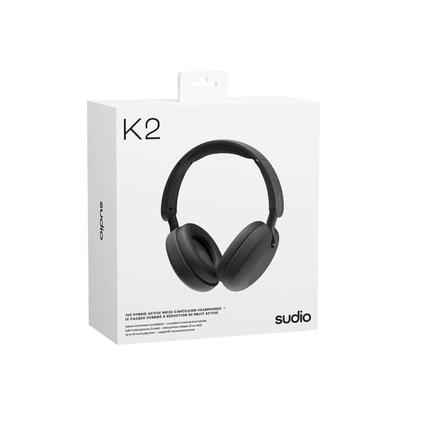 Høretelefoner K2 Trådløs ANC Over-Ear Sort
