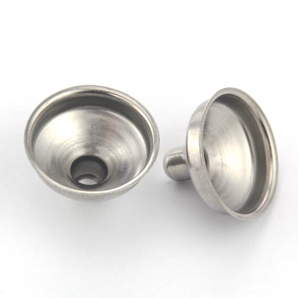 2-Pack minitrakt i rustfritt stål for eteriske oljeflasker/kolber 2-Pack minitrakt i rustfritt stål for eteriske oljeflasker/kolber