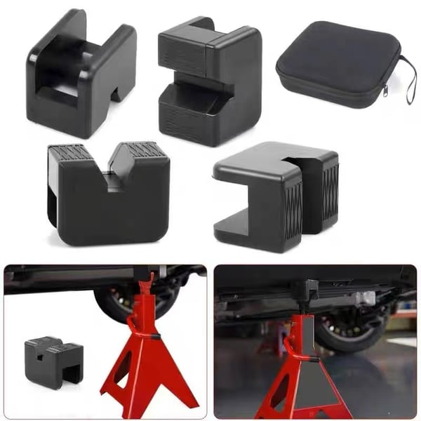 Jack gummipute Anti-slip skinneadapter Støtte Heavy Car Lift Tool Black