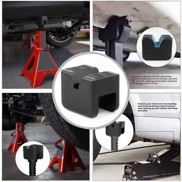 Jack gummipute Anti-slip skinneadapter Støtte Heavy Car Lift Tool Black