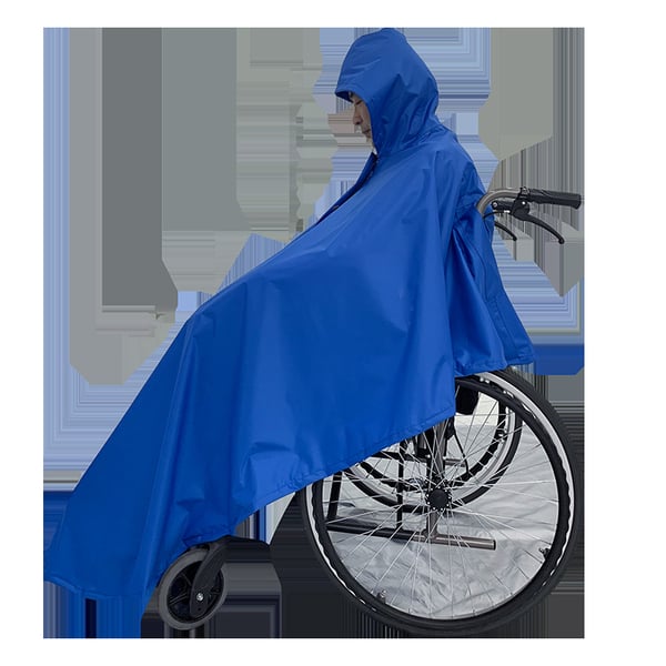 Vandtæt ponchobetræk til kørestole Blue