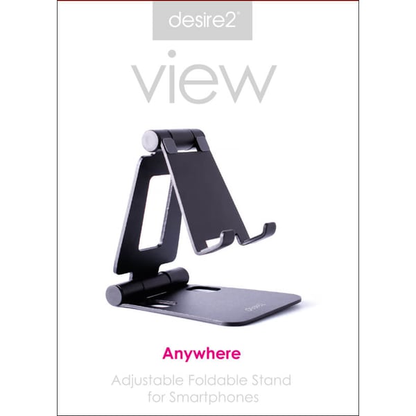 Foldbar Telefonholder Aluminium Sort