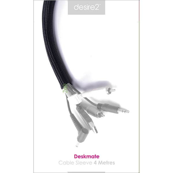 Deskmate Cable Sheath 4m Velcro Closing Black