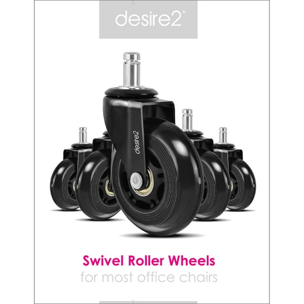Swivel Roller Wheels For Universal Chairs 22mm 5-pk
