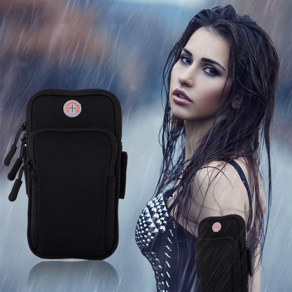 Mobilveske for sport og løping Black S