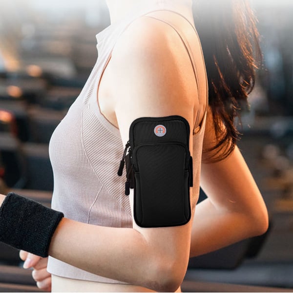 Mobilveske for sport og løping Black S