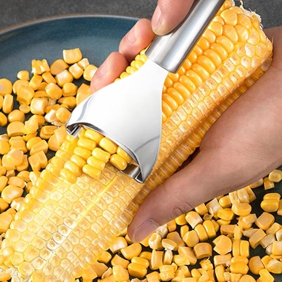 Corn Separator Quick Corn Peel Tool för kök Silver 18x6.8 cm